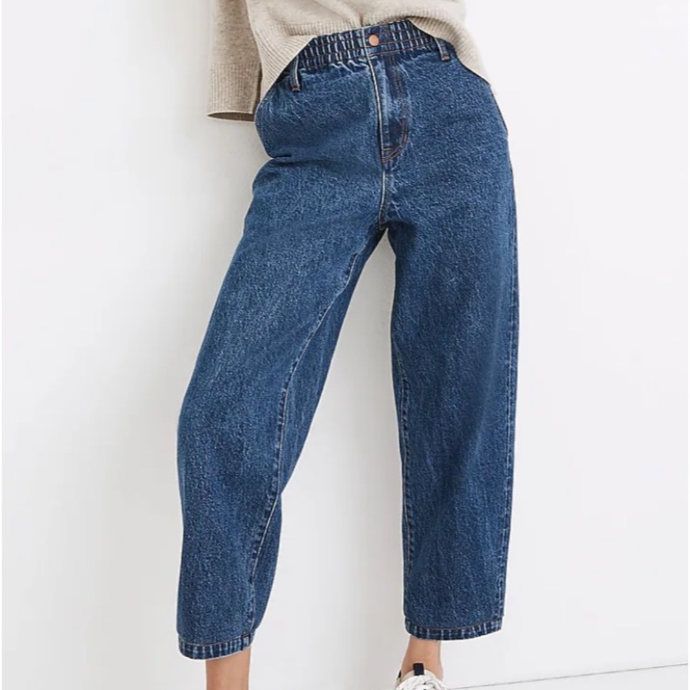 Madewell Pull on Balloon Jeans: TENCEL denim edition S